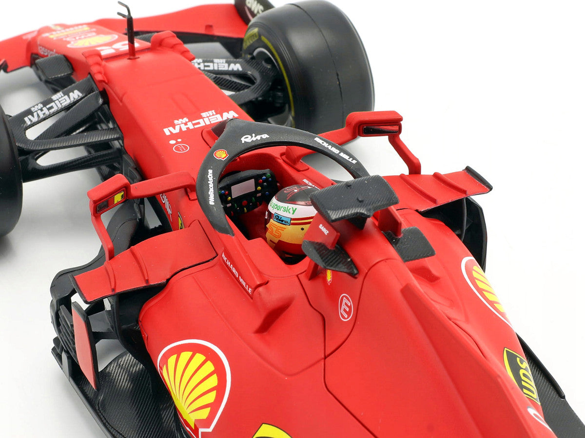 Ferrari SF21 #55 Carlos Sainz Formula One F1 Car "Ferrari Racing" Series 1/18 Diecast Model Car by Bburago LuxuryLifeWay Online Store