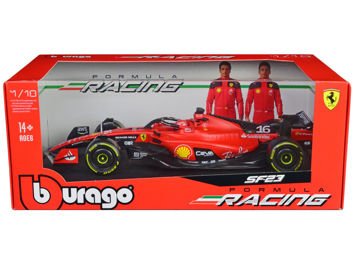 Ferrari SF-23 #16 Charles Leclerc Formula One F1 World Championship (2023) "Formula Racing" Series 1/18 Diecast Model Car by Bburago LuxuryLifeWay Online Store