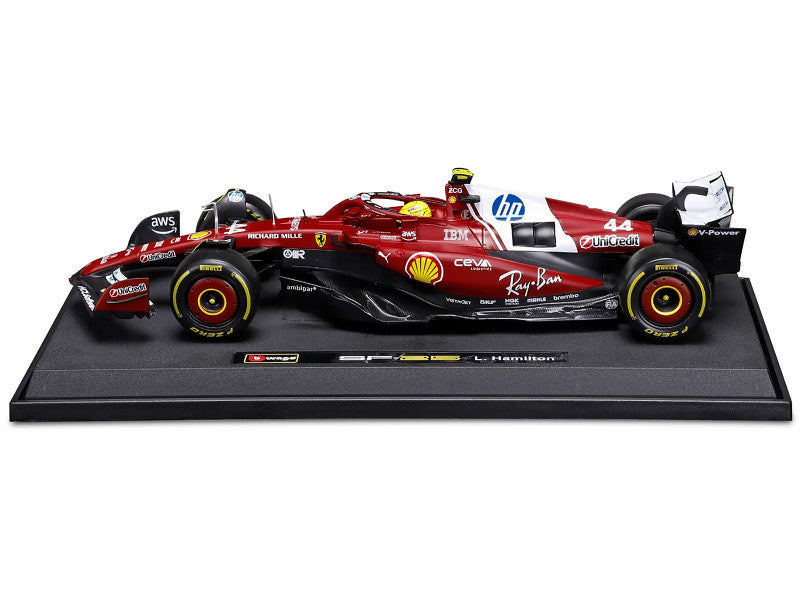 Ferrari SF-25 #44 Lewis Hamilton Formula One F1 World Championship (2025) "Formula Racing" Series 1/18 Diecast Model Car by Bburago LuxuryLifeWay Online Store