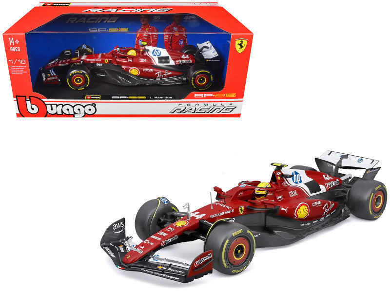 Ferrari SF-25 #44 Lewis Hamilton Formula One F1 World Championship (2025) "Formula Racing" Series 1/18 Diecast Model Car by Bburago LuxuryLifeWay Online Store