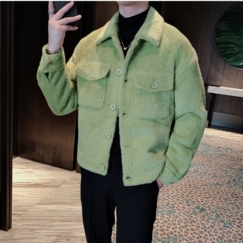 Winter Outdoor Faux Fur PU Leather Jacket Coat Pi-Mart