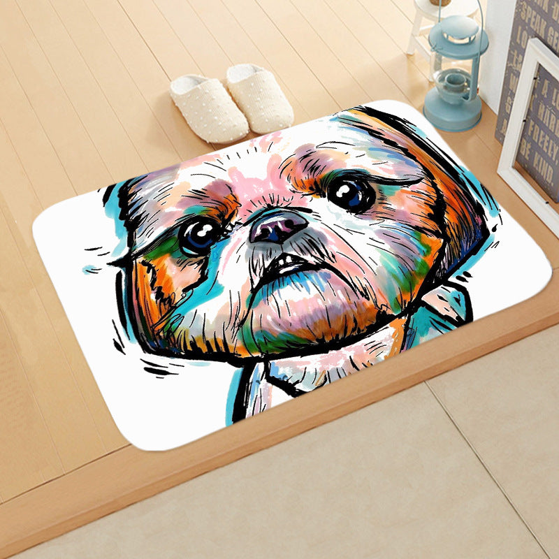 Digital Printing Floor Mat Bathroom Kitchen Toilet Absorbent non-slip Mat