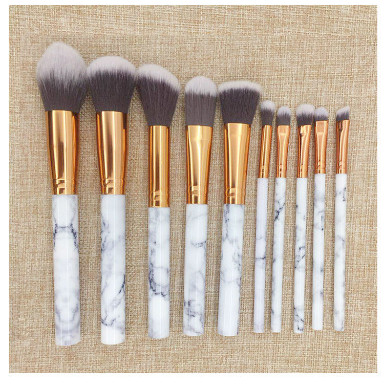 Marble Pattern Makeup Brush Set LadyShow.Store