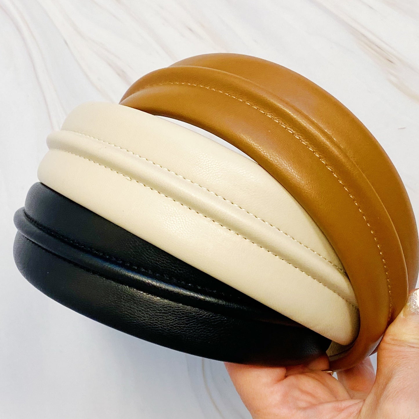 Classy Vegan Leather Headband LadyShow.Store