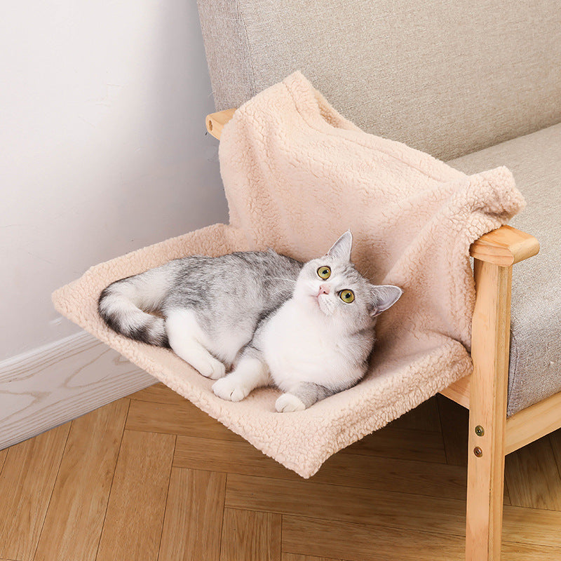 Plush L-shaped Cat Hammock Hanging Cat Nest Pet Products Pets Fashion