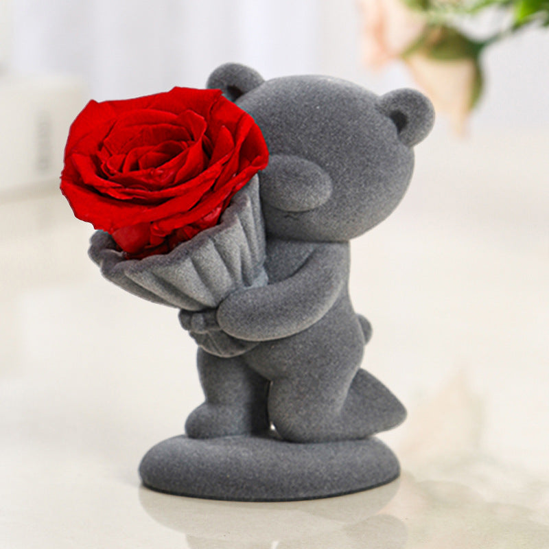 Flocking Bear Gift Box Valentine's Day LadyShow.Store