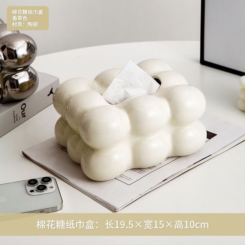 Modern Minimalist Cotton Candy Tissue Box Decor Pi-Mart