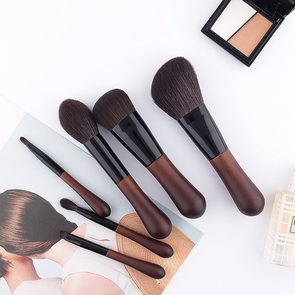 6-Piece Portable Animal Hair Makeup Brush Set LadyShow.Store