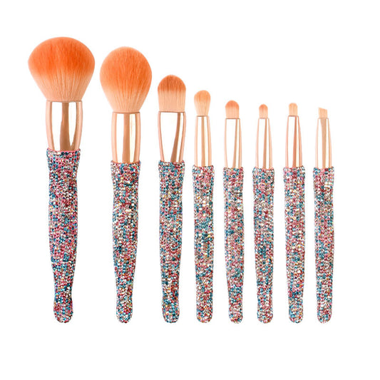 High-end 8 Barrels Of Diamond-encrusted Makeup Brush Set CJD2
