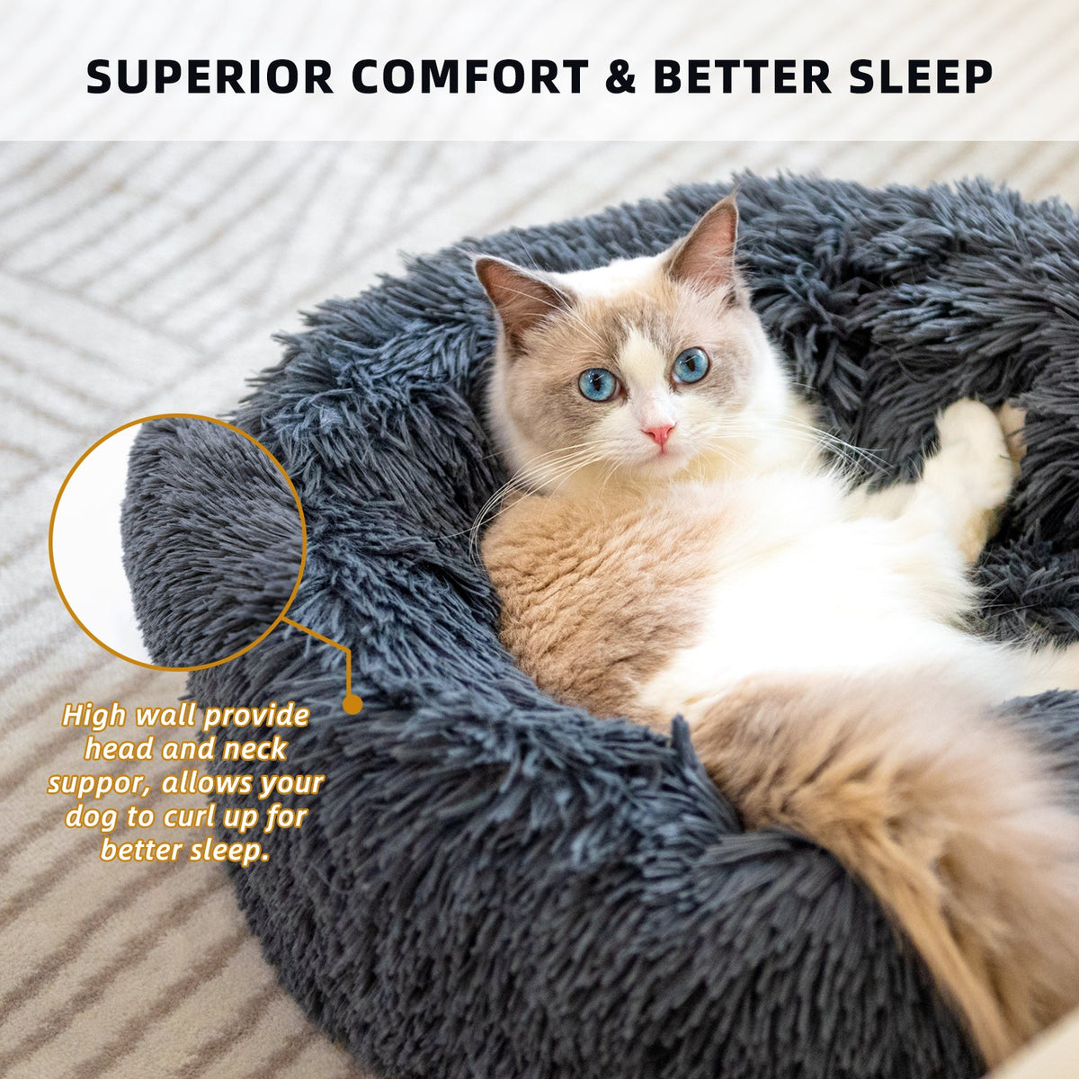 Dog Beds For Small Dogs Round Plush Cat Litter Kennel Pet Nest Mat Puppy Beds Pets Fashion