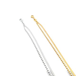 Herringbone & Disc Bracelet LuxuryLifeWay Online Store
