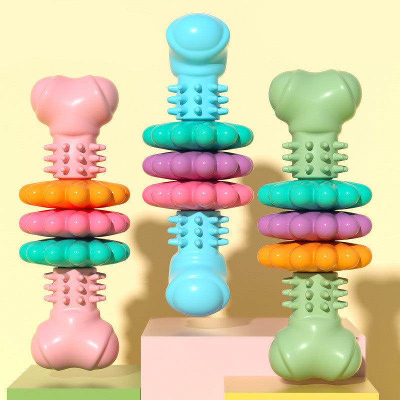 Dog Chew Toy Dog Bone Type  Dogs Teeth Cleaning Toys Indestructible TPR Bone Chewing Bite Resistant Teething Toys  Pet Products Pets Fashion