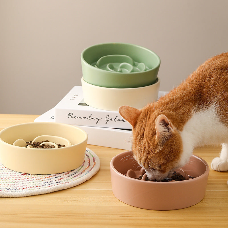 Ceramic Pet Cat And Dog Bowl Small And Medium-sized Dogs Puppy Pets Fashion