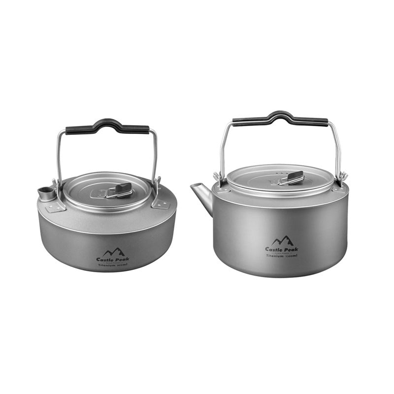 Outdoor Titanium Kettle Boiling Water Camping Household PearlNestDecor.com