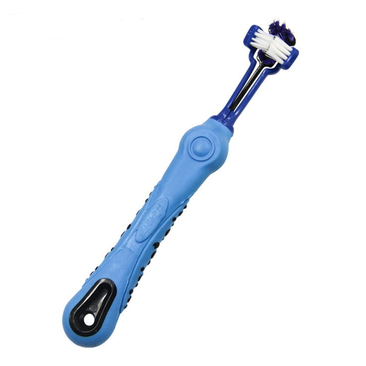 Three Sided Pet Toothbrush Dog Brush Bad Breath Tartar Teeth Care Pets Fashion