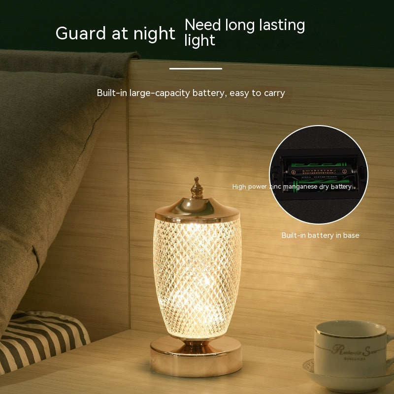 Battery Bedside Bedroom Living Room Small Night Lamp