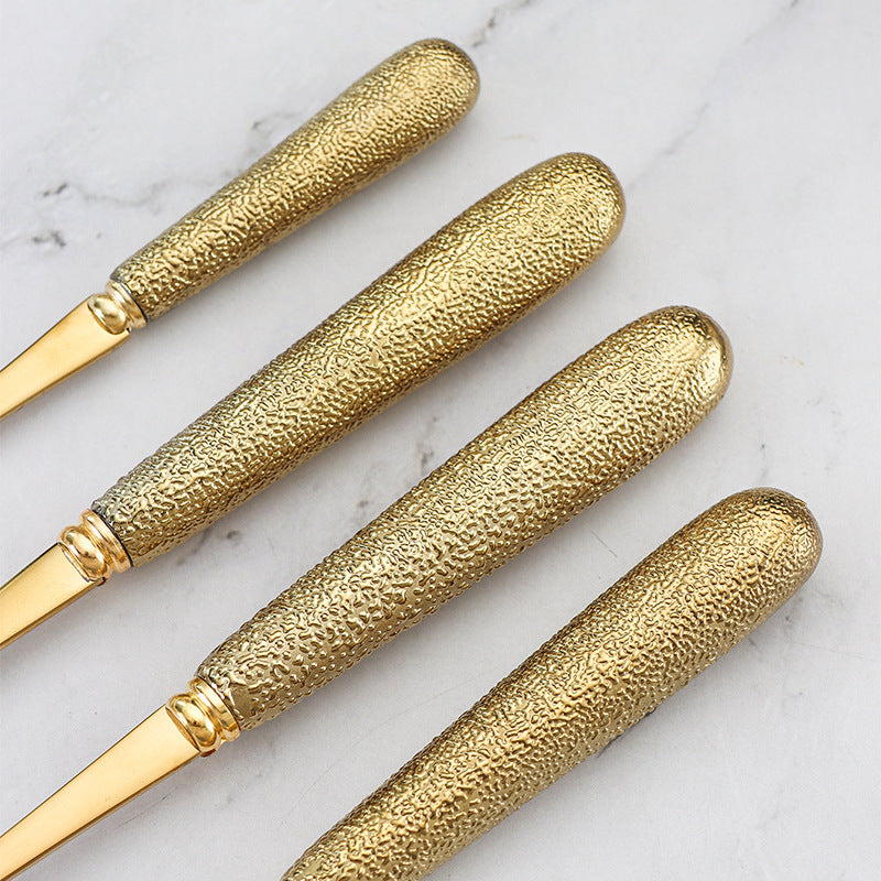 Household Hammer Pattern Porcelain Handle Knife Match Sets Suit