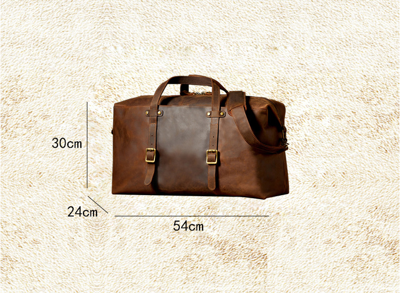 Genuine Leather Large-capacity Luggage Bag Men's Cowhide Crossbody Handbag LadyShow.Store