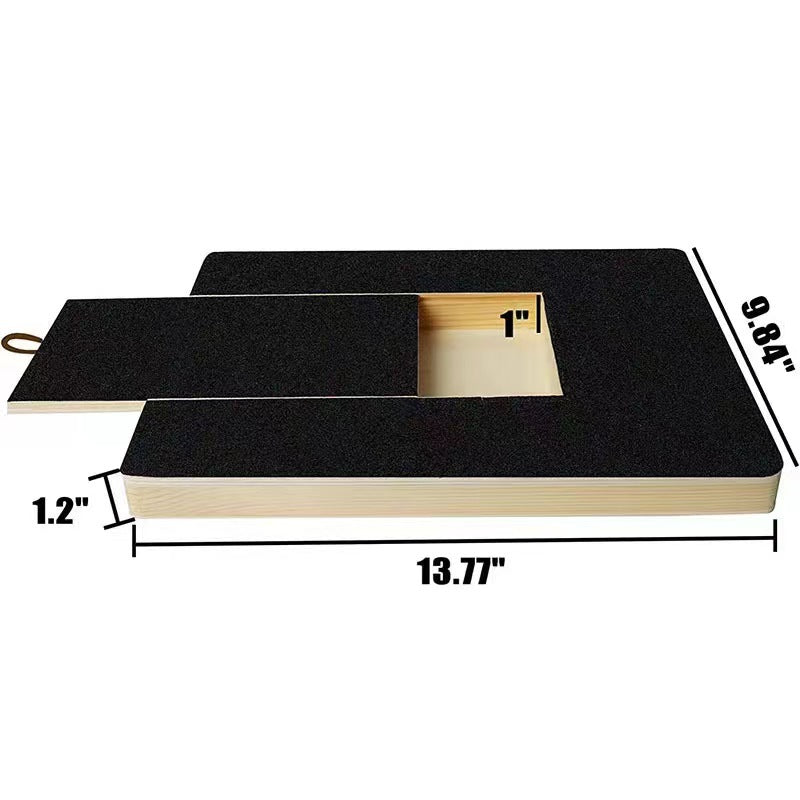 Pet Wooden Nail Scraper Board - Solid Wood Dog Nail File Grooming Tool For Natural Nail Trimming And Maintenance Toy Built-in Treat Box Dog Sandpaper Board Scratcher Pet Products Pets Fashion