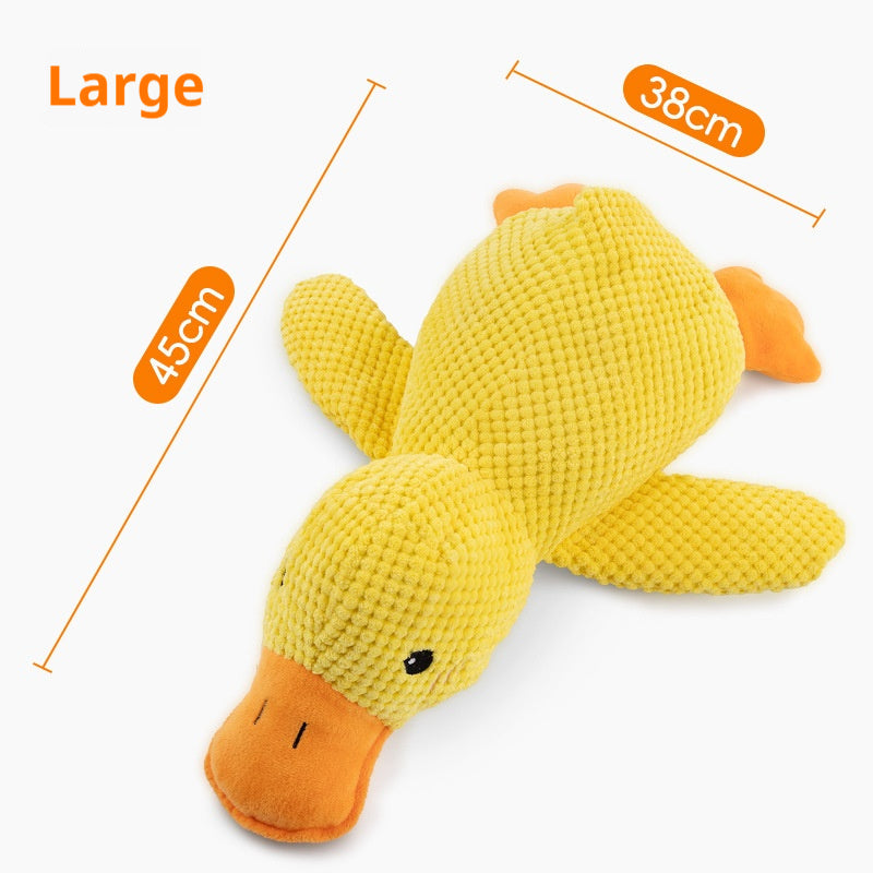 Pet Plush Toy Dog Calming Duck Stuffed Duck Toys Chew Toy Squeaky For Puppy Pet Teeth Cleaning Chew Pillow Toy Pet Supplies Pets Fashion