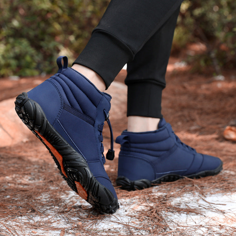 Fleece-lined Waterproof Snow Warm Breathable Couple High-top Casual Cotton Shoes CJD