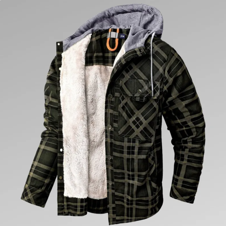 Winter Warm Hooded Plaid Jacket Best YouTube Store