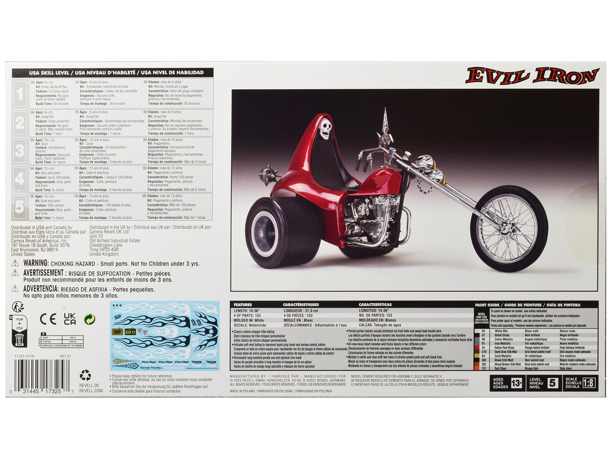 Level 5 Model Kit Evil Iron Custom Chopper Trike 1/8 Scale Model by Revell LuxuryLifeWay Online Store