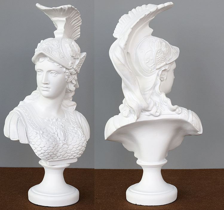 Greek Athena Goddess Sculpture Resin Decorations PearlNestDecor.com