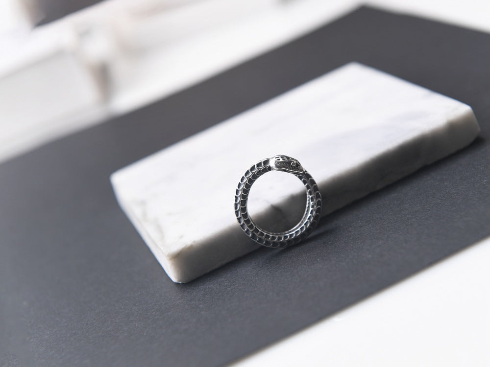 Ornament S925 Silver Snake Ring LadyShow.Store