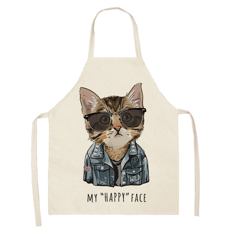 Explosive Animal Animation Multifunctional Kitchen Apron Cotton And Linen Apron PearlNestDecor.com