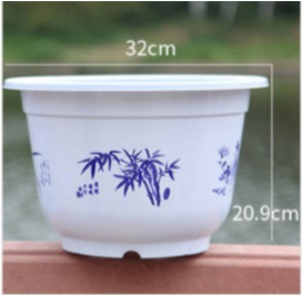 High quality thick plastic round flower pot