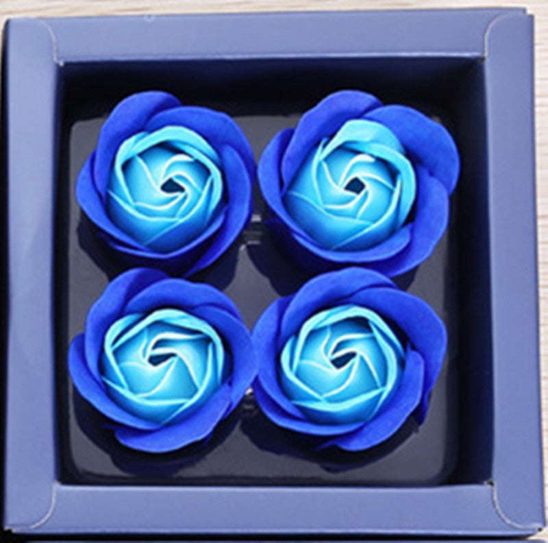 4 Rose Soap Flowers Gift Box For Valentine's Day LadyShow.Store