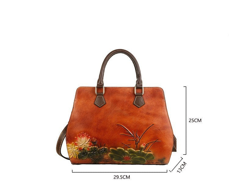 Original first layer cowhide handbags LadyShow.Store
