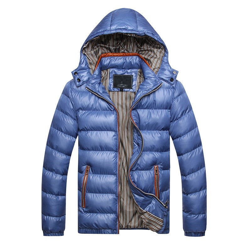 Warm men's padded jacket