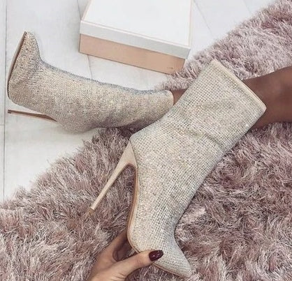 Women Pointed Toe Heeled Boots LadyShow.Store