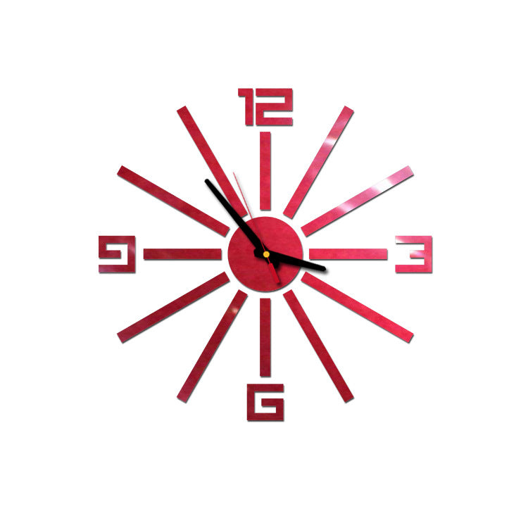 Creative DIY Acrylic Wall Clock Mute Wall Sticker PearlNestDecor.com