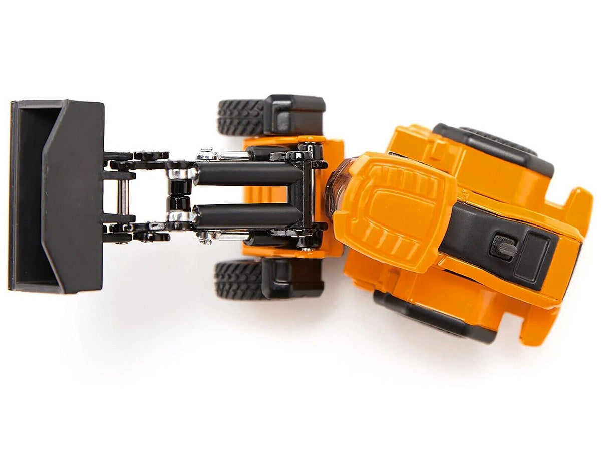 MAN Truck Blue Metallic with Low Loader Trailer and JCB 457 Wheel Loader Yellow 1/87 (HO) Diecast Model by Siku LuxuryLifeWay Online Store