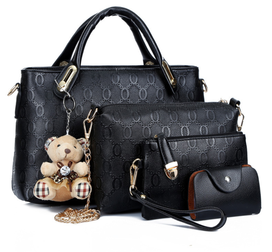 Bear Pendant Mother-Daughter Bag, Tote and Shoulder Bag Pi-Mart
