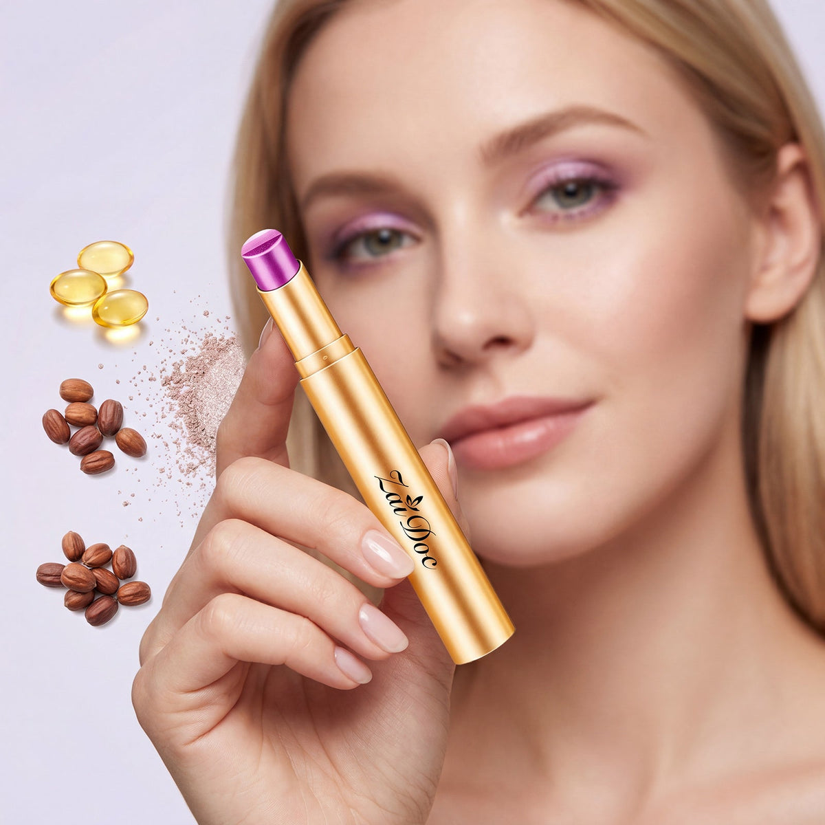 Makeup Multicolor Eyeshadow Stick  Star Galaxy Purple  3.5g 1box Tri Light Beauty