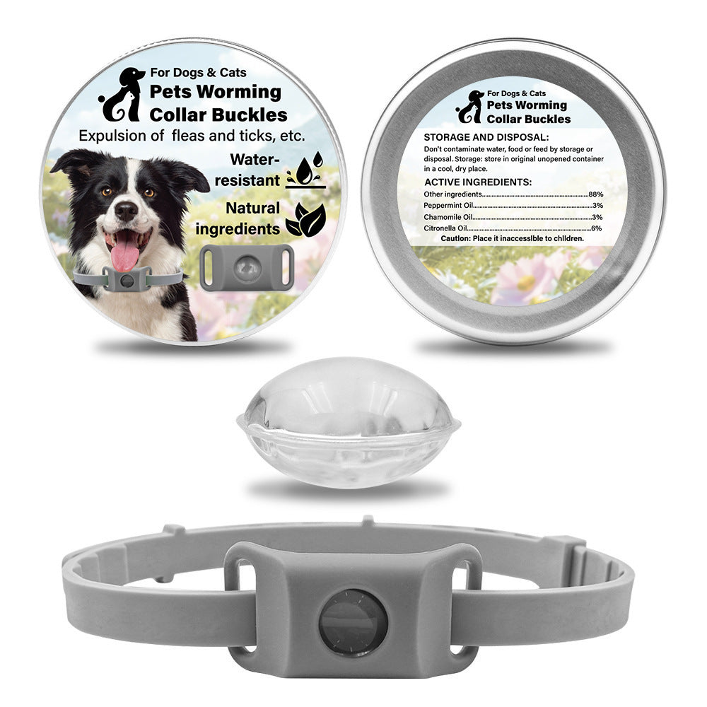 Pet Insect Repellent Button Collar Capsule Suit Pets Fashion