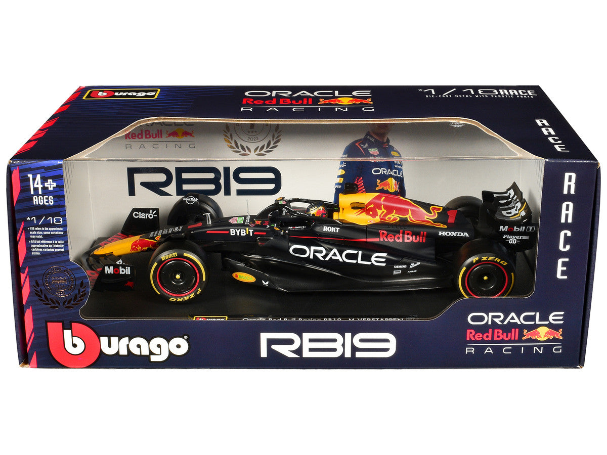 Red Bull Racing RB19 #1 Max Verstappen "Oracle" Champion Formula One F1 World Championship (2023) "Race" Series 1/18 Diecast Model Car by Bburago LuxuryLifeWay Online Store