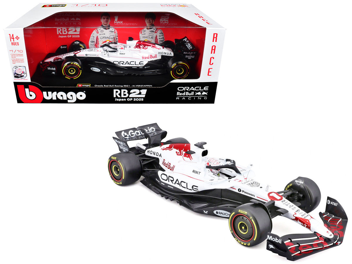 Red Bull Racing RB21 #1 Max Verstappen "Oracle" Winner Formula One F1 "Japanese GP" (2025) "Race" Series 1/18 Diecast Model Car by Bburago LuxuryLifeWay Online Store