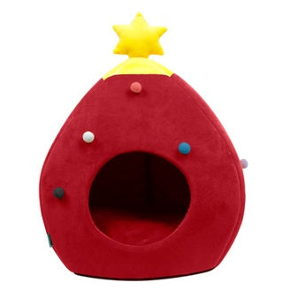 Christmas Tree Pet Bed Winter Warm Pet Nest Cat House Dog pet supplies Pets Fashion
