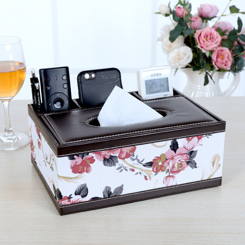 Multifunctional leather tissue box LadyShow.Store