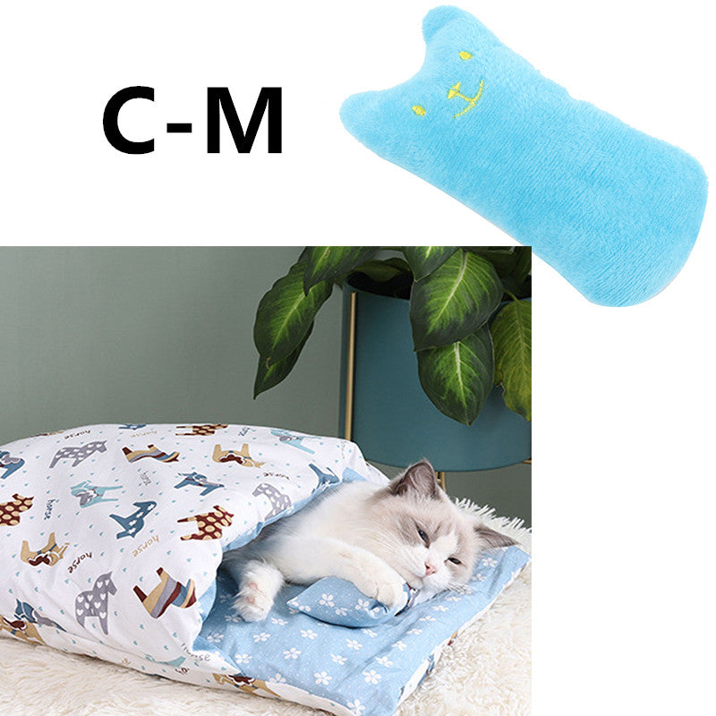 Winter Warm Cat Closed Removable And Washable Quilt Pets Fashion