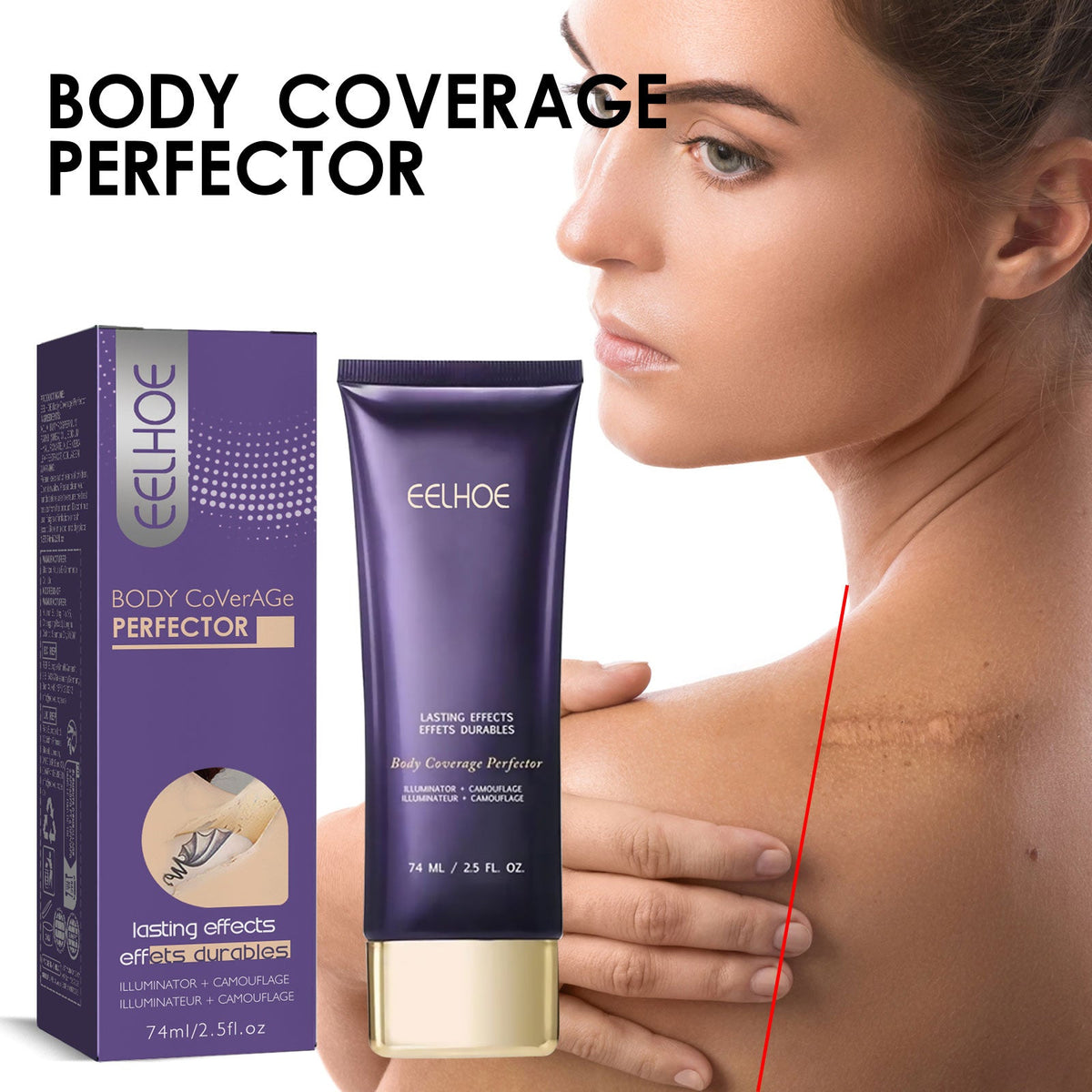 Body Concealer Repair Cream  Ivory White 74ml 1 Box Tri Light Beauty