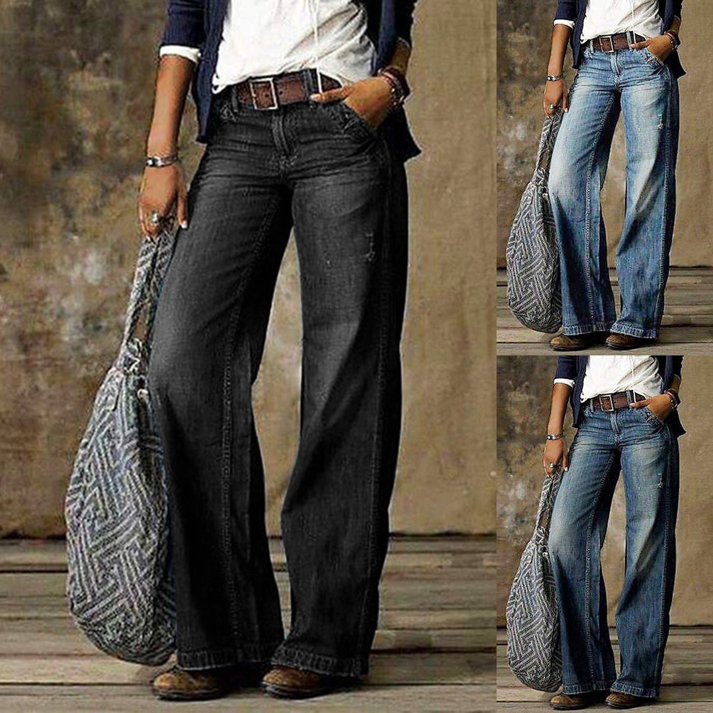 Pocket Casual Fashion Straight-Leg Jeans CJD