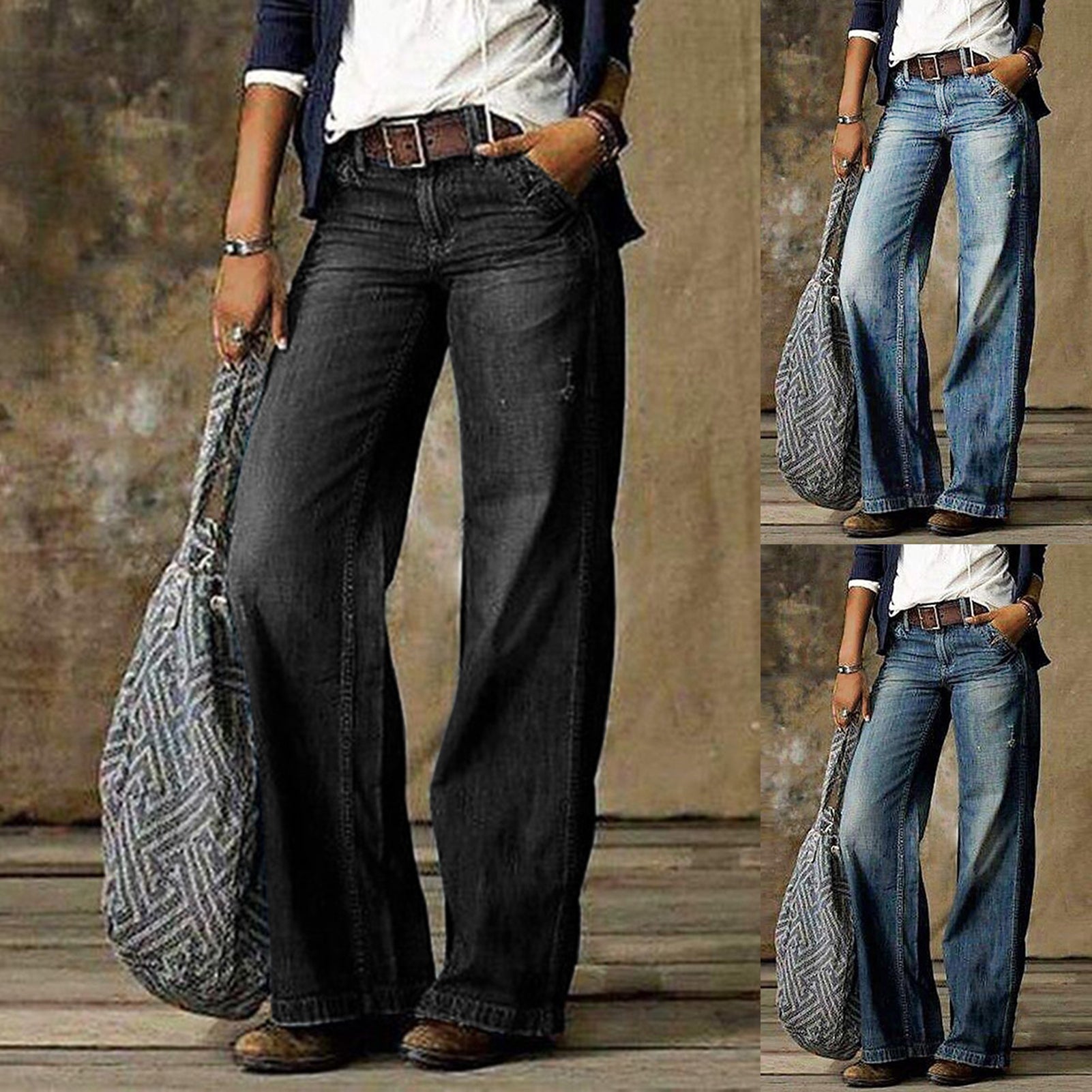 Pocket Casual Fashion Straight-Leg Jeans CJD