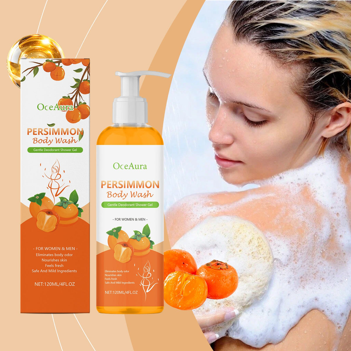 Nourishing Deodorant Body Shower Gel 120ml Box Tri Light Beauty