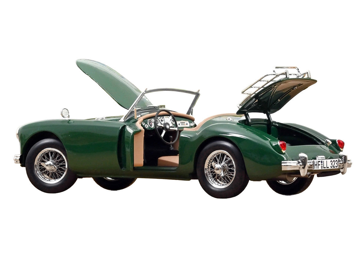 1955 MG MGA Cabriolet British Racing Green 1/18 Diecast Model Car by Norev LuxuryLifeWay Online Store